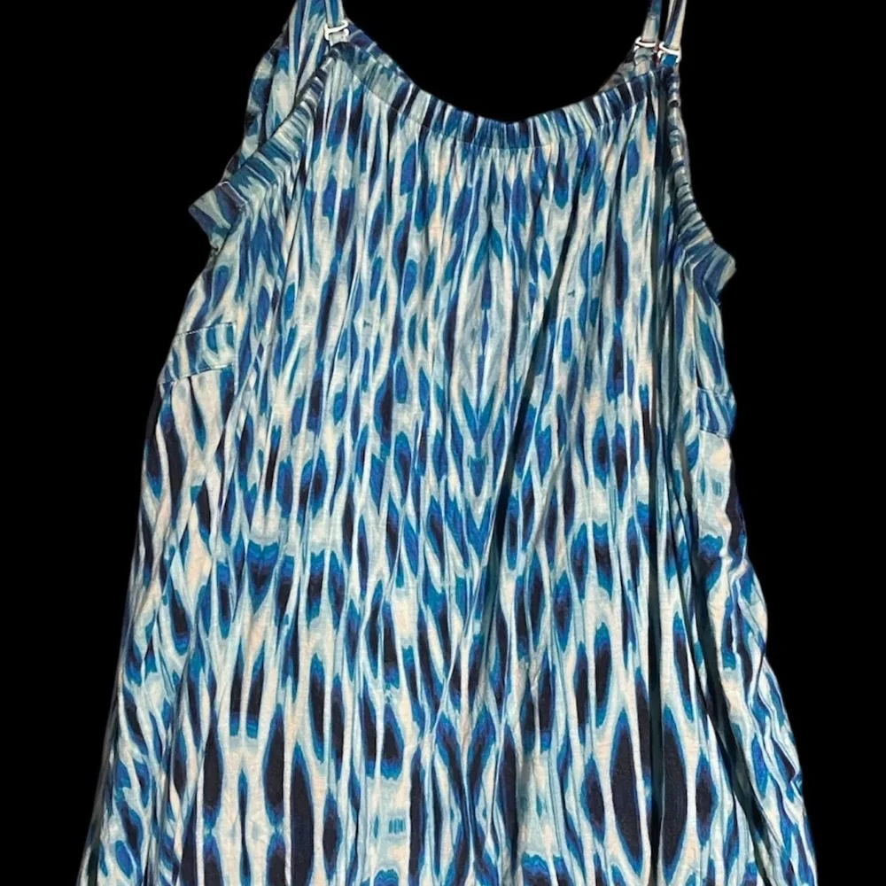 Lane Bryant Sleeveless Spaghetti Strap Tank Top Studded Size 22/24 Blue Wave - Picture 4 of 5